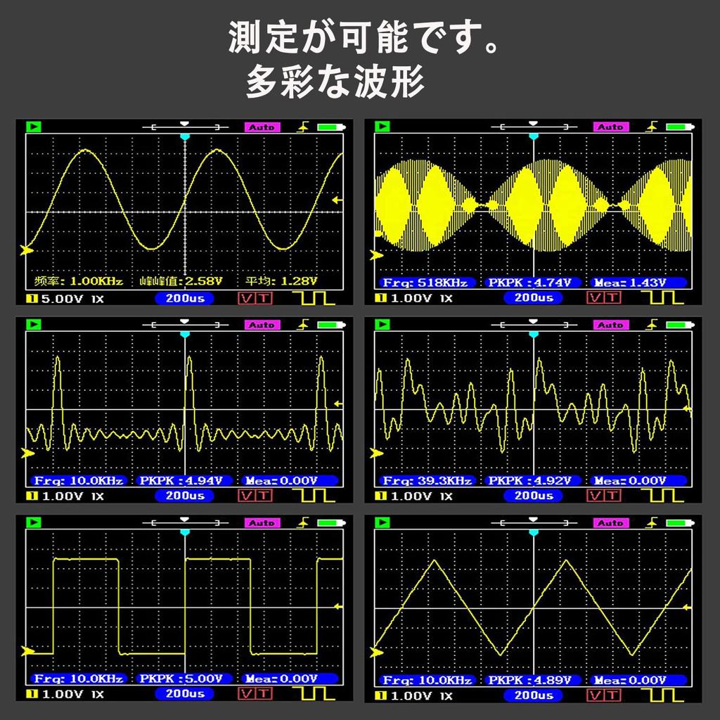 Мини портативный цифровой осциллограф, поддерживает 14 измерений, частота генератора сигналов 18 МГц, ЖК-дисплей, с пробниками 10X и 100X,
