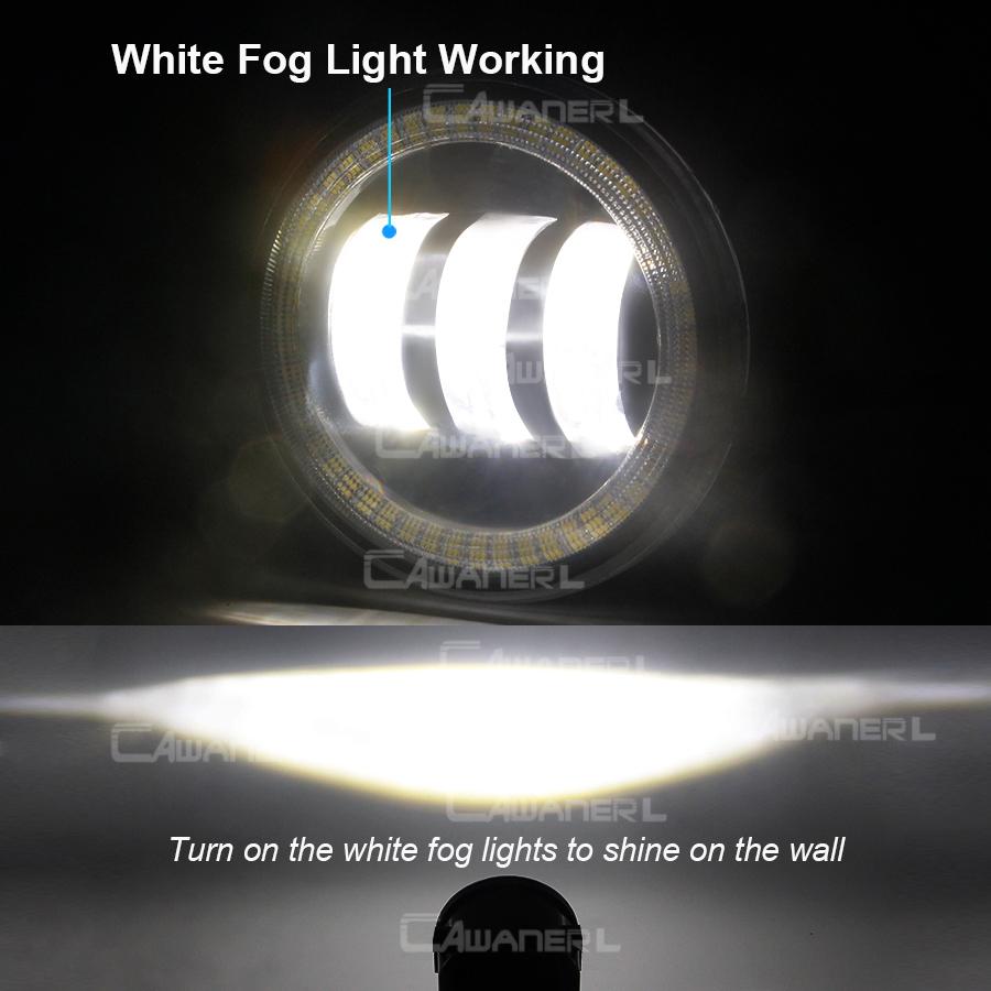2 Pieces 30W 6000LM LED Fog Light Angel Eye Daylight For Suzuki Swift Sport 2007-2020 H11 Canbus Car Front Fog Lamp DRL Assembly