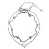 Summer Beach Golden Round Bead Foot Chain Simple Temperament Heart-shaped Anklet Multi-layer Thin Chain Woman ARI