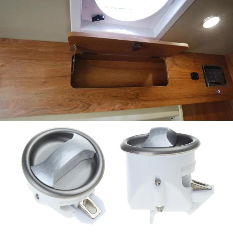 Industrial Grade Round Lock Cabinet Door Catch Keyless Cupboard Lock Easy Installation for Motorhome Camper Caravan