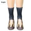 Unisex Adult 3D Print Animal Paw Socks Cotton Thermal Calf Socks Creative Novelty Stocking