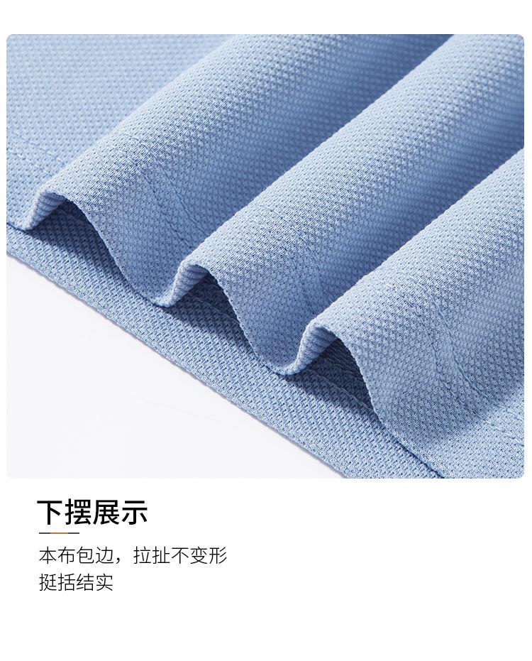 Summer Half Zipper Cotton Hemp Short-sleeved T-shirt for Men Polo