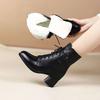 Platform Heels Women Boots Winter Plus Velvet Mid-tube Women Shoes Fashion Pointed Toe Winter Women Ankle Boots