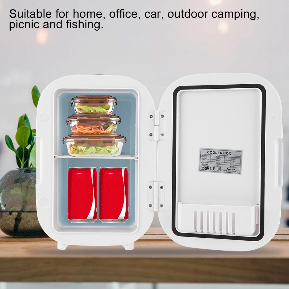6L Mini Portable Car Refrigerator Electric Fridge Cooler Warmer for Makeup Foods MedicationEU Plug