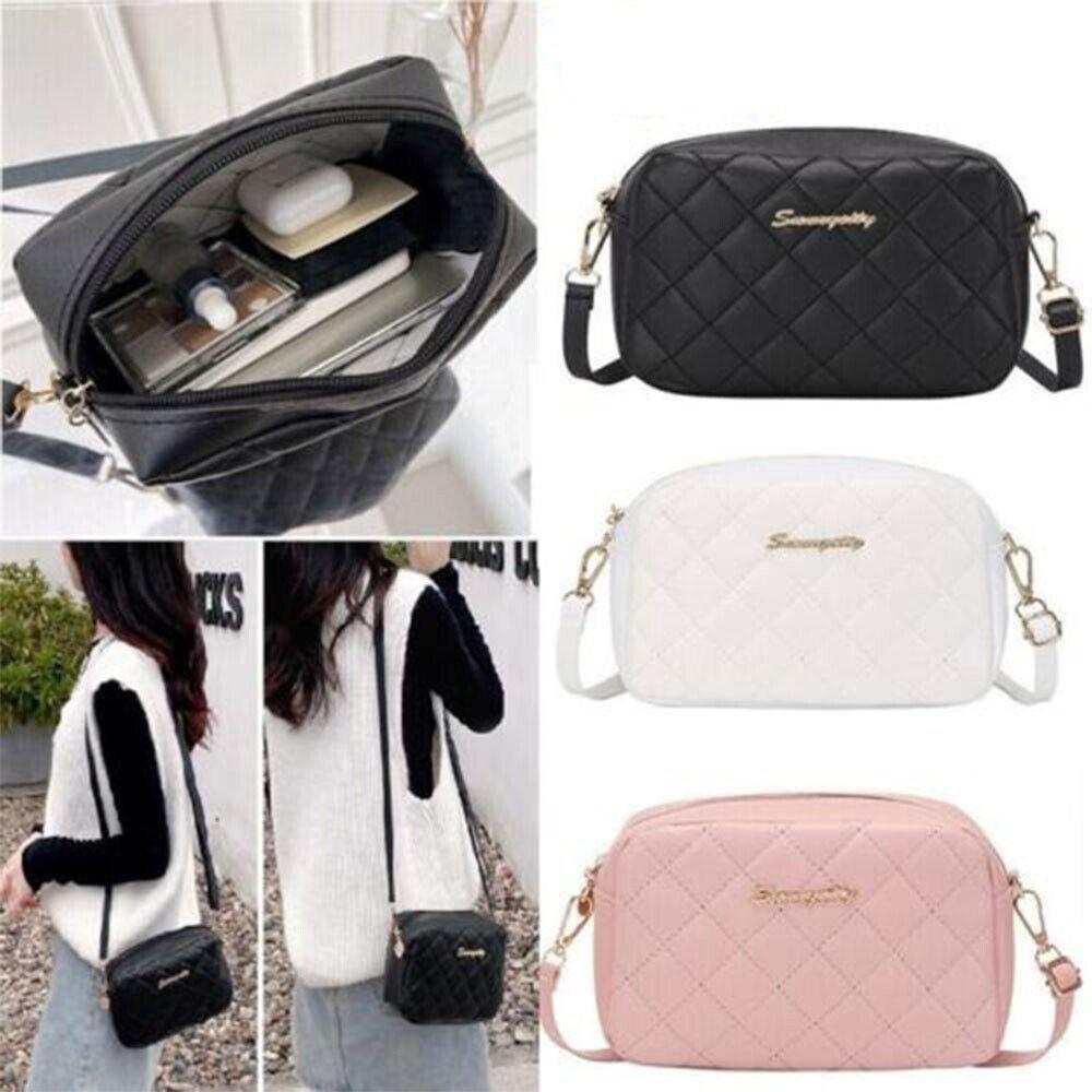 Small Crossbody Lingge Embroidery Chain Women Messenger Bag Handbags Shoulder Bag PU Leather