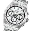 SEIKO SELECTION Мужские кварцевые часы-хронограф SBTR031, стильный серебристый циферблат, водозащита 10 Бар, прецизионный тахиметр, нержавеющая сталь, Япония