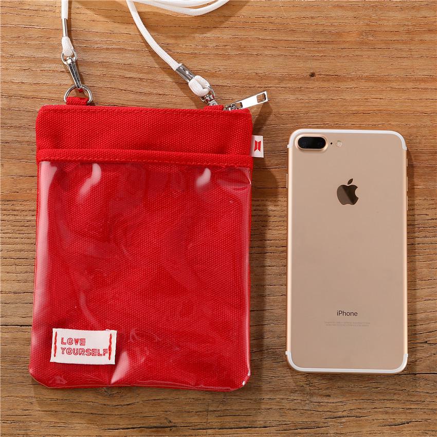 Love Yourself Canvas Shouder Bag World Tour Cute Mini Satchel Pouch Bag