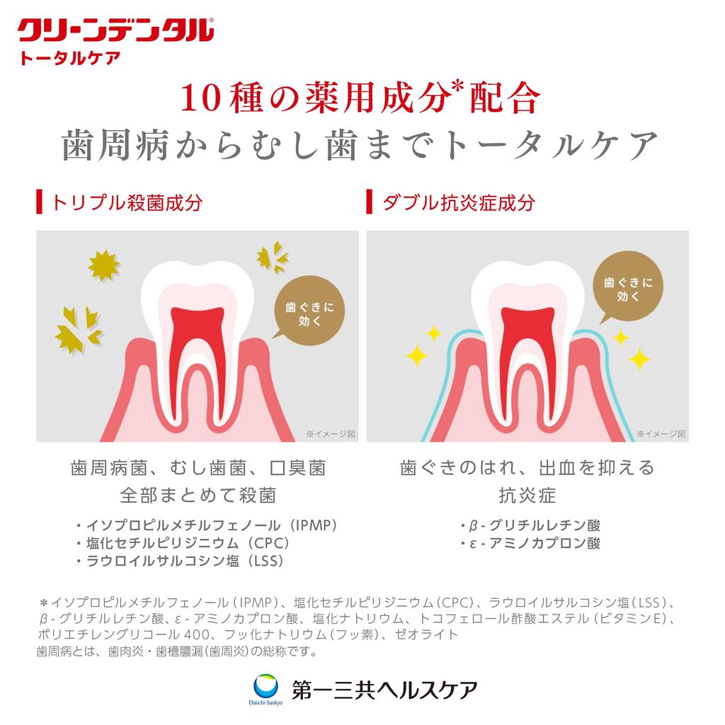 Clean Dental Total Care 150g Paste To Prevent Periodontal Disease Toothpaste Periodontal Disease Fluoride Addictive [Quasi-drug] "An Feeling"