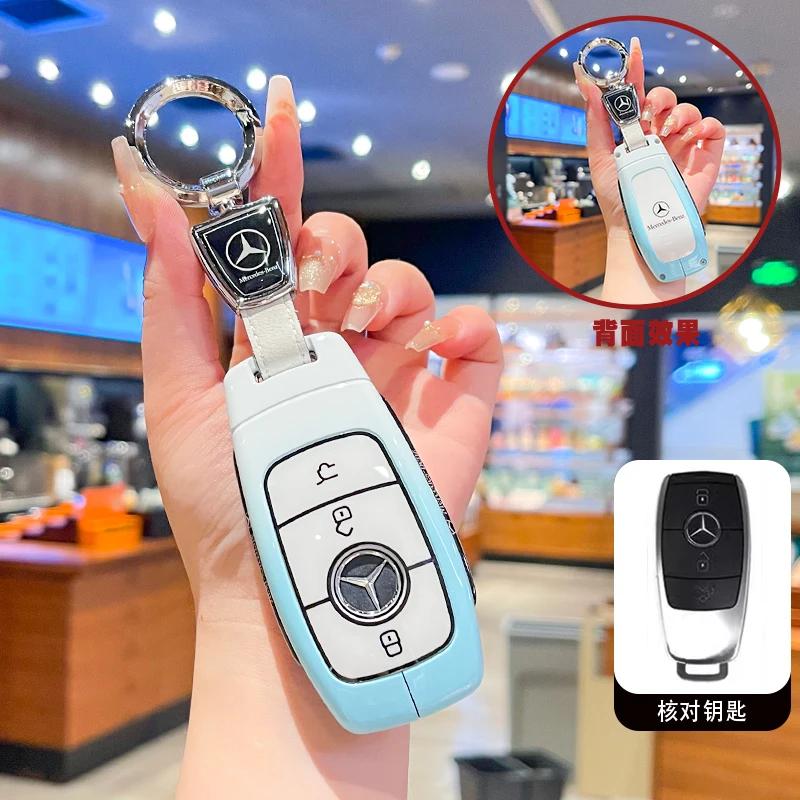 TGM3 Car Key Case Cover Shell Fob for Mercedes Benz Cla250 Mercedes Benz GLS53 2019 GLS450 Maybach GLS600 2021 AMG C63S GLE 450 2020