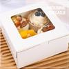 6 Pcs Cupcake Boxes Cupcake Containers Food Grade Material with Window Cookie Boxes Treat Boxes Holiday Wedding Birthday Party Bakery Supplies