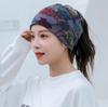 Autumn and Winter Bohemian Wide Stretch Yoga Headband Women Turban Flower Floral Elastic Hair Band Hair Accessories Women Hat Neck Scarf