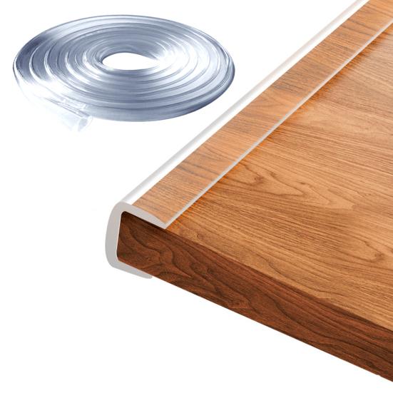 300CM U-Shaped Transparent Table Edge Protector Cuttable Glass Edge Protection Anti-collision Strip Cabinets Furniture Corner Clear Guard Bumper