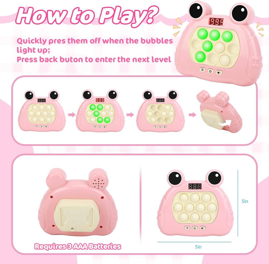 Fast Push Game Fidget Toys Pop Game Ручная игровая консоль с подсветкой Pop Game Сенсорные игрушки Fidget для детей