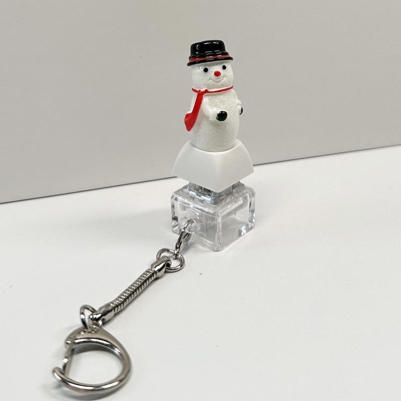 Mini Christmas Keyboard Keychain Fidget Toy Anti-Anxiety Stress Relief Sensory Toy for Kids Adults Holiday Party Gift