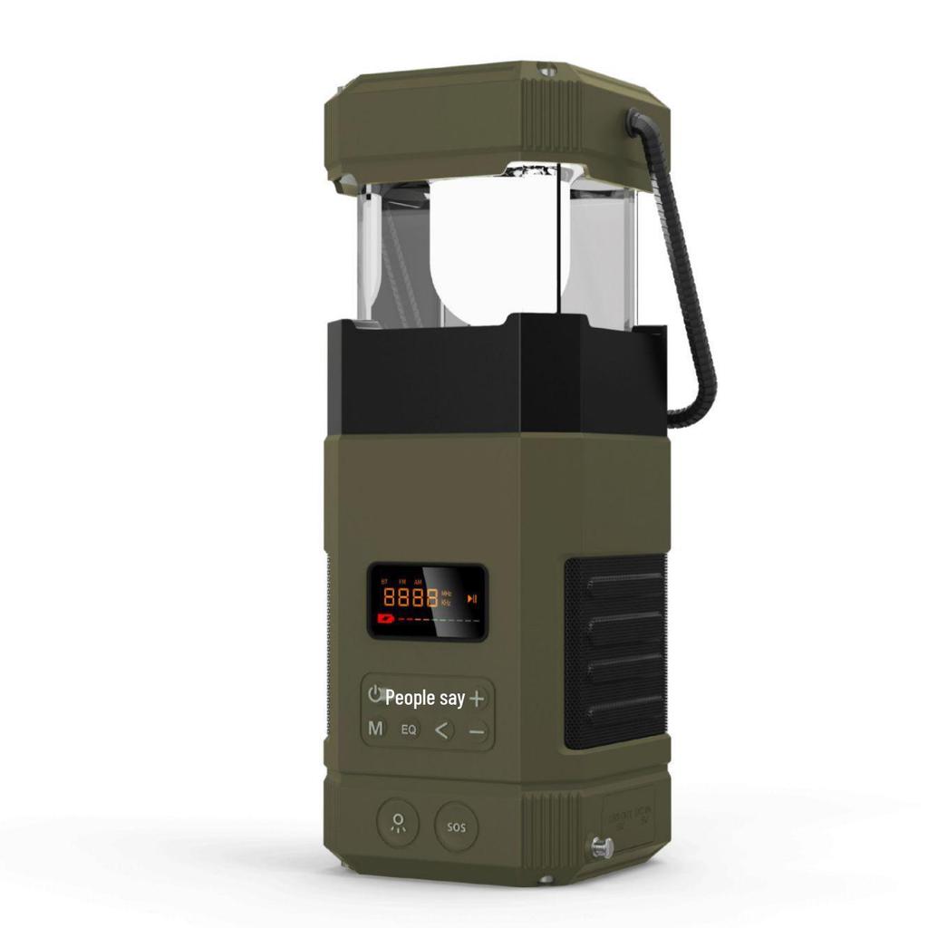 Portable Solar Lantern & Bluetooth Speaker with Hand-Crank Generator for Emergency Preparedness