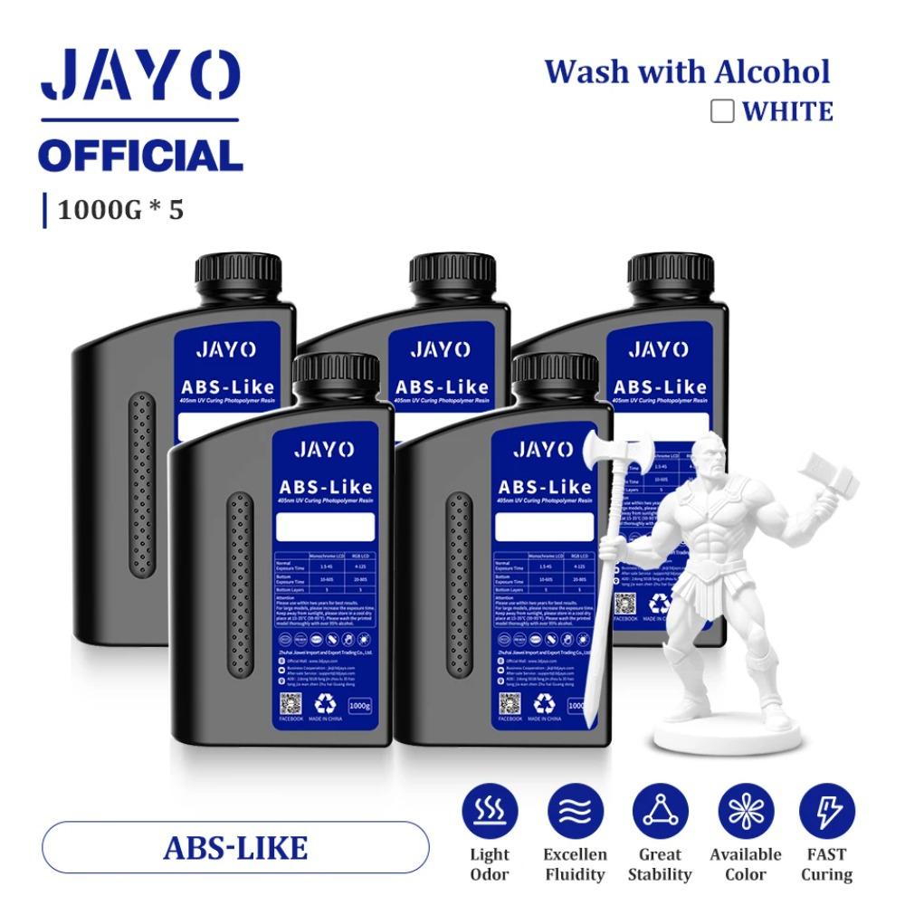 JAYO Стандартный/Подобный ABS/Высокопрочный/Подобный ПА Смола 5 кг 395-405 нм УФ-отверждаемая Фотополимерная Быстрая Смола для LCD/DLP/SLA 3D-принтера