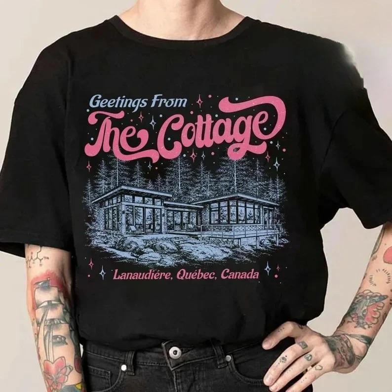 Женская винтажная футболка с подогревом Rivalry I’m Coming To The Cottage Унисекс Уличная одежда Повседневные летние топы Уличная одежда Модный хлопок