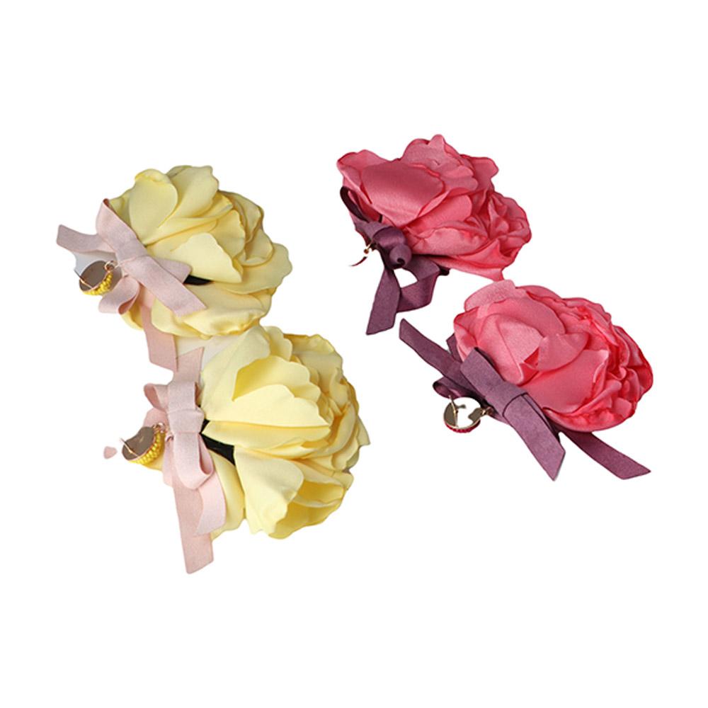 Accessories Classic Romantic Earrings Bowknot Dangle Earrings Exaggerated Colorful Flower Earrings