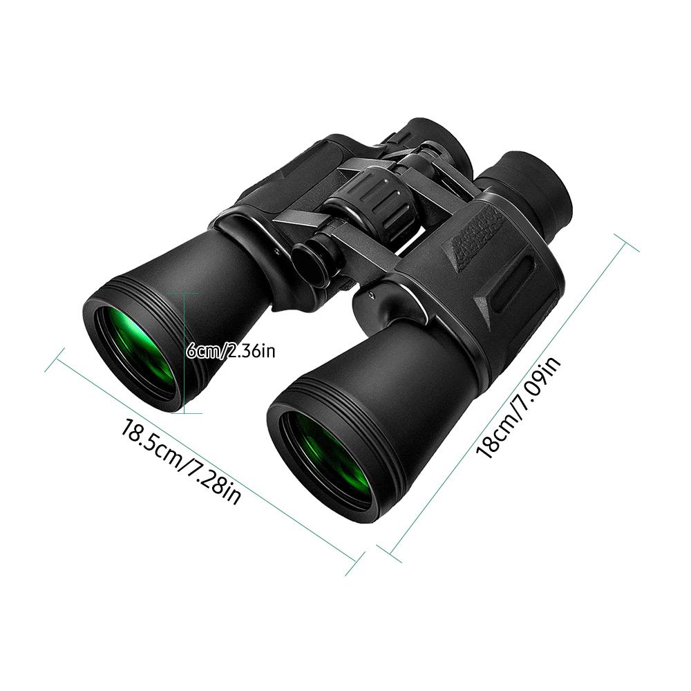Бинокль 20x50 с низкой освещенностью, ночным видением, призмой BAK7, водонепроницаемый бинокль со шнурком для переноски