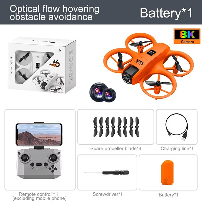 2025 Новый V66 Мини Дрон 4K HD Камера WiFi FPV Препятствия Избегание Квадрокоптер Дистанционный Дрон Детская Игрушка Подарок