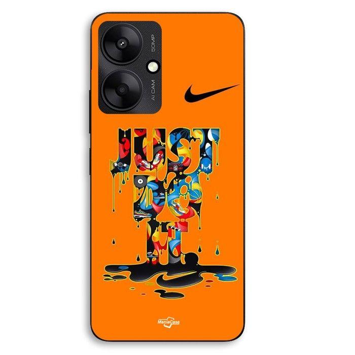 Чехол для телефона - MANIACASE - Xiaomi Redmi 13C 5G - Силикон TPU - Черный - Граффити "Nike Just Do It"