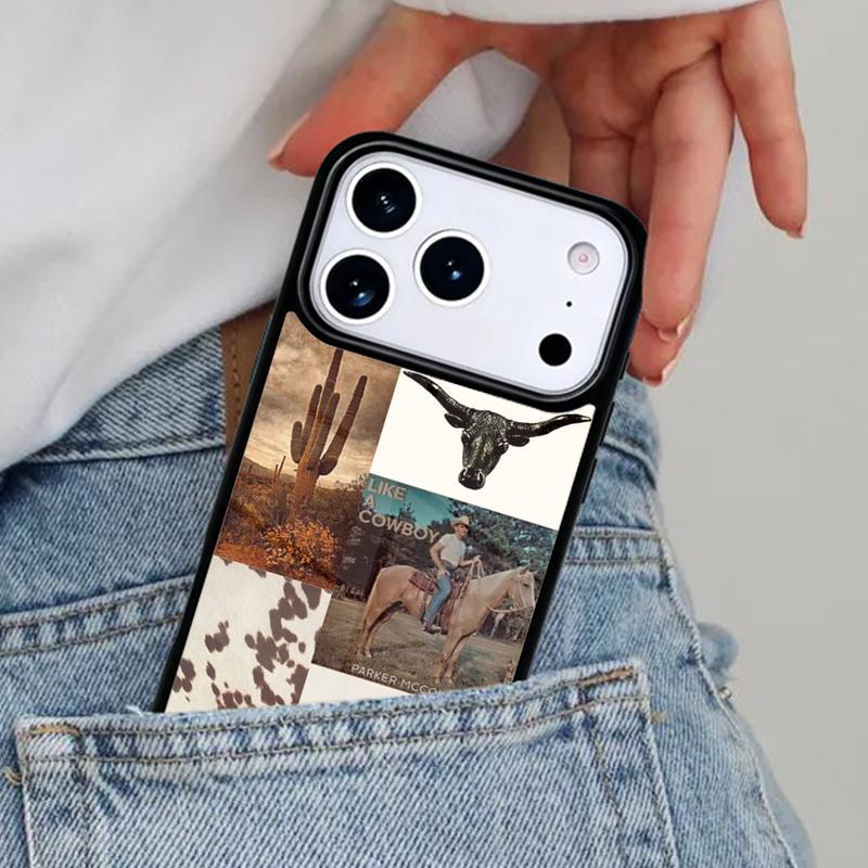 Ковбой Ковбойша Вестерн Ранчо Бохо Чехол для Телефона для iPhone 16e 15 14 13 12 17 Pro Max Plus Air 17pro Чехол Coque