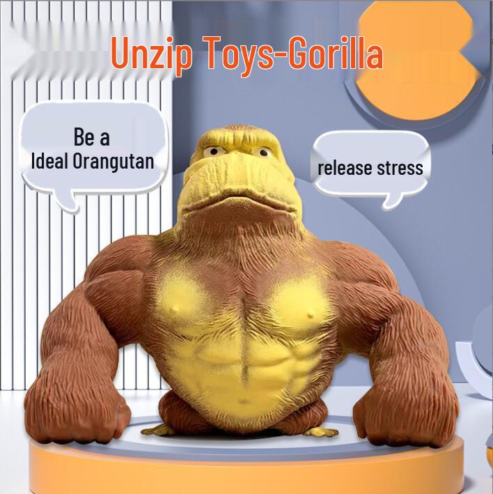 Креативная игрушка для снятия стресса «Горилла»: Многоцветное растягивающееся и сжимающееся песочное искусство