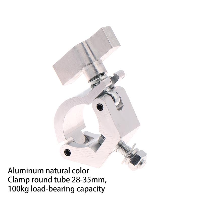 1 Piece Aluminium Truss Clamps 28-32mm Tube O Hook Stage Lighting Mount Bracket Fast Lock Lighting Clamp
