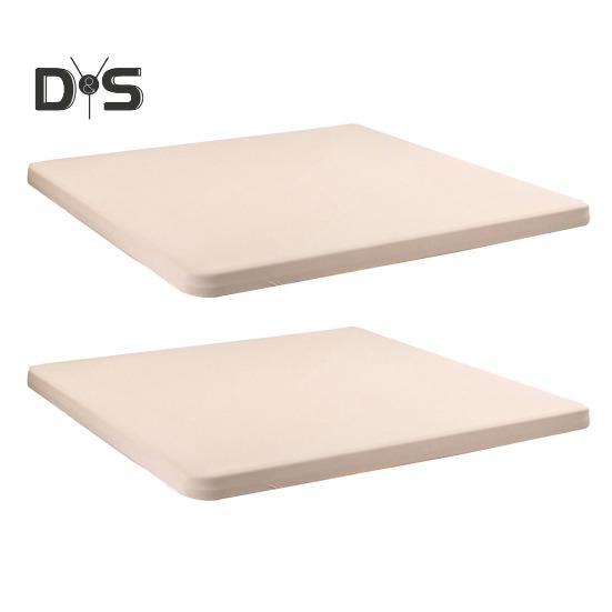 2 шт. эластичная скатерть на подгонку 34x34 дюйма квадратная скатерть с эластичным краем однотонная скатерть для кухни обеденной зоны пикника патио на открытом воздухе