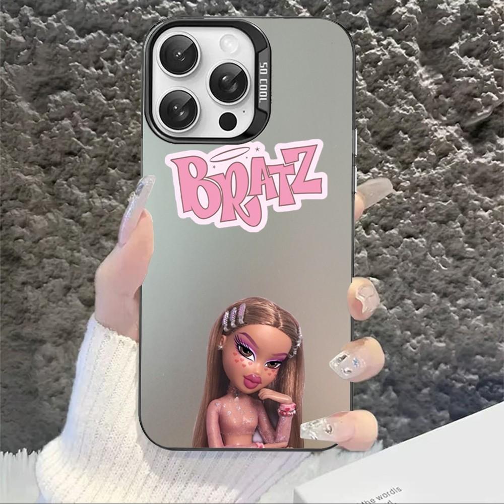 Милый Чехол для Телефона Bratz с Куклой для iPhone 16 15 14 13 12 11 Pro Max X XR XSMAX 8 7 Plus Матовый Ударопрочный Задний Чехол