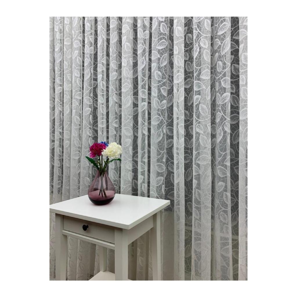 Занавес из тюля с французским кружевом в виде листьев, 250x260, редкая батарея, 1/2