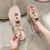 Sandals Women Summer O-Ring Decro Beach Sandals Vacation Flat Outdoor Beach Sandales Slides Shoes Women 2024 Sandalias De Mujer