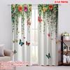2pcs,2D Plane Printing Contemporary Curtains Butterfly Bliss(1) Durable Polyester (without Rod) Gifts Ldeal for Living Room and