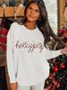 2025 Winter Women's Pullover: European & American Style, Round Neck, Letter Print, Loose Long Sleeve Sweater.