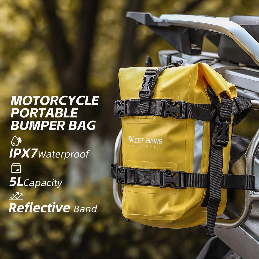 Motorcycle Bumpers Bag Waterproof 5L Motorcycle Side Frame Bag Motorcycle CrashBar Bag Universal