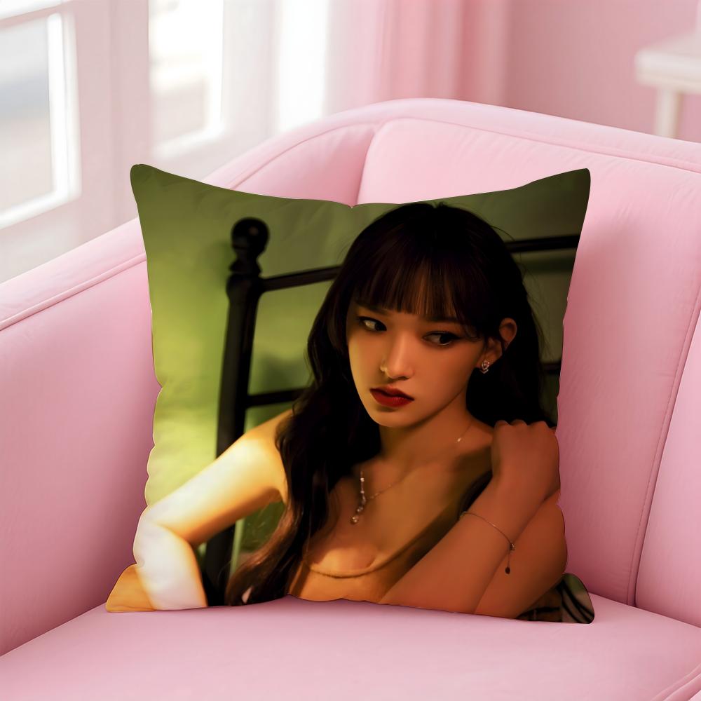 Popular fashion Chinese actress CCheng Xiao Cushion Cover Pillow Case Soft Friendly Fabric Concealed Zipper