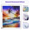 Алмазная картина Приморский Полный Круглый Вышивка Пейзаж Мозаика Декор Для Дома 30x40cm/12x16inch