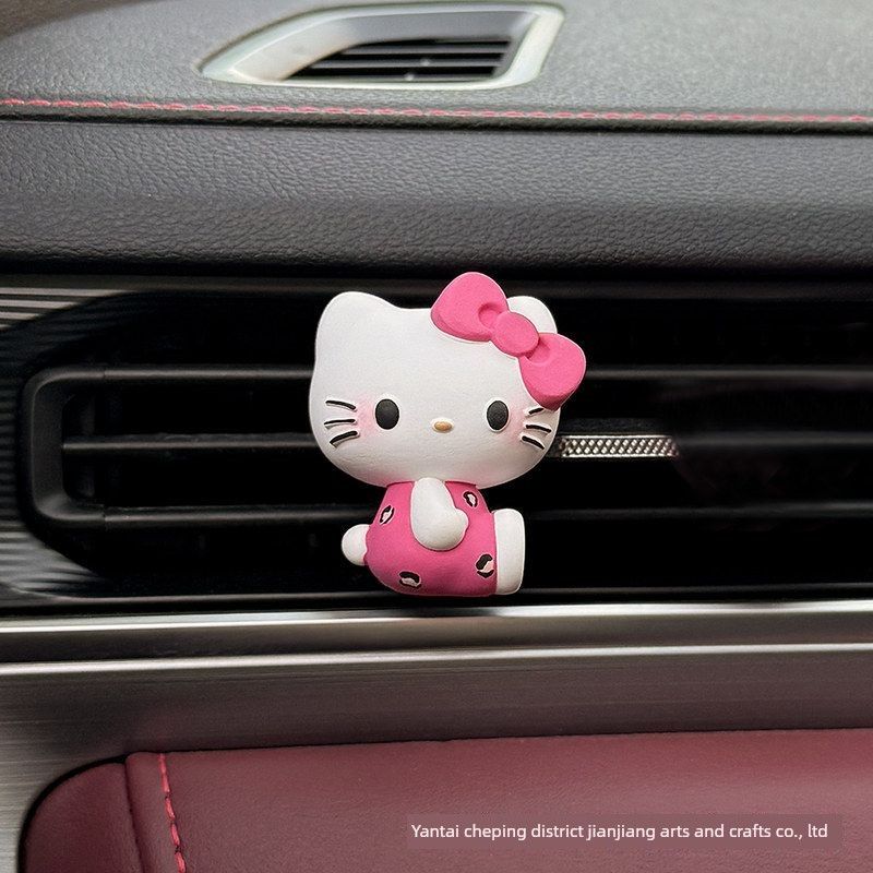 Kt Cat New Car Air Freshener Cartoon Perfume Diffuser Stone Car Vent Decoration Car Interior Accessory Ornament Fragrance