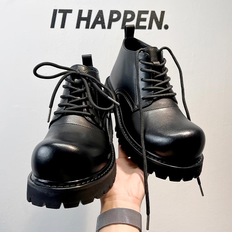 Fashion Leather Ankle Boots For Man Genuine Leather Big Size Boots High Quality Designer Formal Platform Casual Boots Fashion