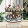 Christmas Ornament Waterproof Acrylic 2D Flat Carousel Xmas Themed Ornament Large Size Table