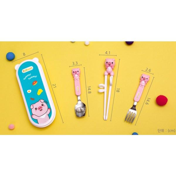 Edison Children's Little Pig 4-piece Case Set, Pink, 1 Set
