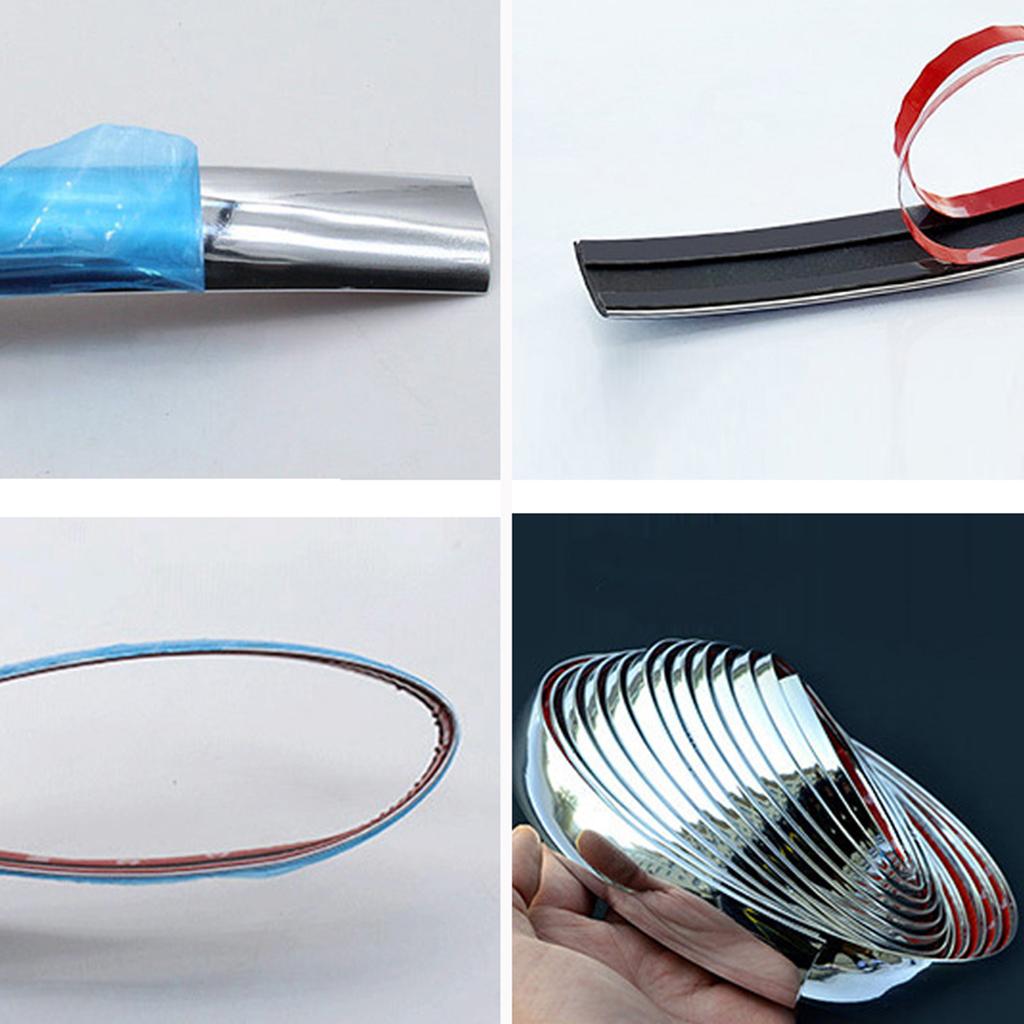 3 м автомобильная хромированная серебряная накладка, ПВХ универсальная защита от царапин, авто двери, окна, бампер, украшение для тела, стиль