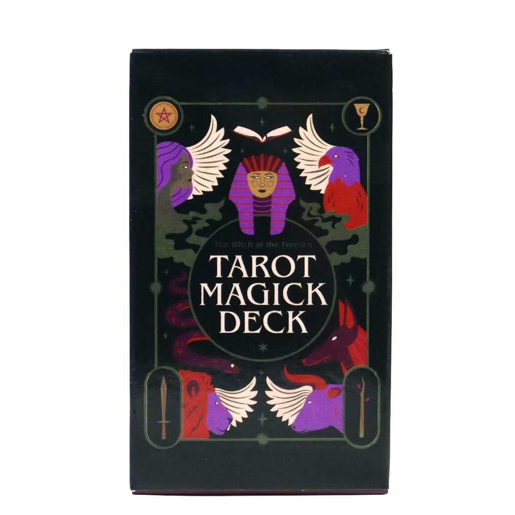 10.3*6cm The Witch of The Forest’s Tarot Magick Deck: 78 Cards with Guidebook for Beginners Gilded Black Edges
