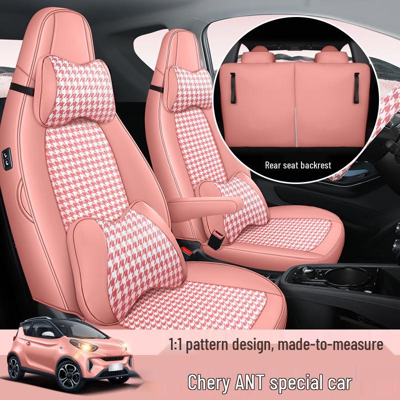 Чехол на сиденье из льна для электромобиля Chery eQ1, Полный обхват, Всесезонный