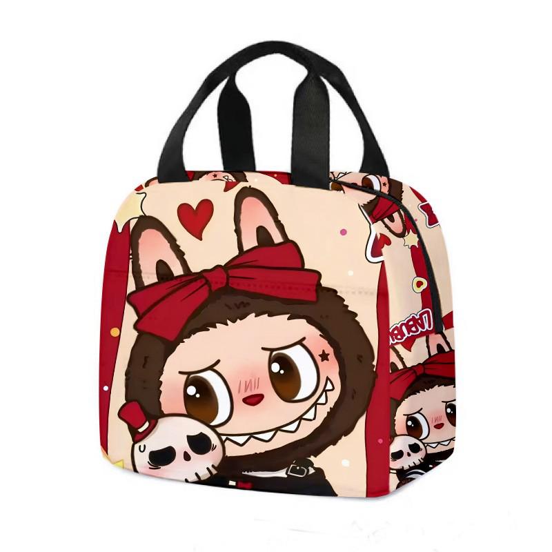 Labubu Cartoon Lunch Tote: Insulated Aluminum Foil Bento Bag for Students 5371