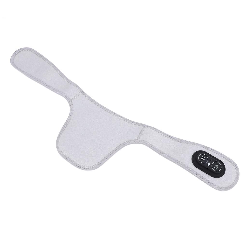 Neck Heating Pad Portable Electric Heated Wrap with Vibrating Hot Compress USB Plug in Grey