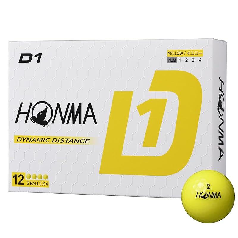 HONMA 2024 Honma D1 BT2401 Желтый (1 дюжина, 12 штук)