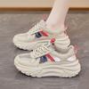 Foreign Trade Hollow Muffin Shoes 2025 Summer Breathable Heightening Retro Sports Shoes Mesh Hong Kong Style Casual Dad Shoes Women