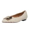 Pumps 0036 ANIMA FLAT ANELLI FIBBIA Cm [Perico] Women's Off-White 25.5