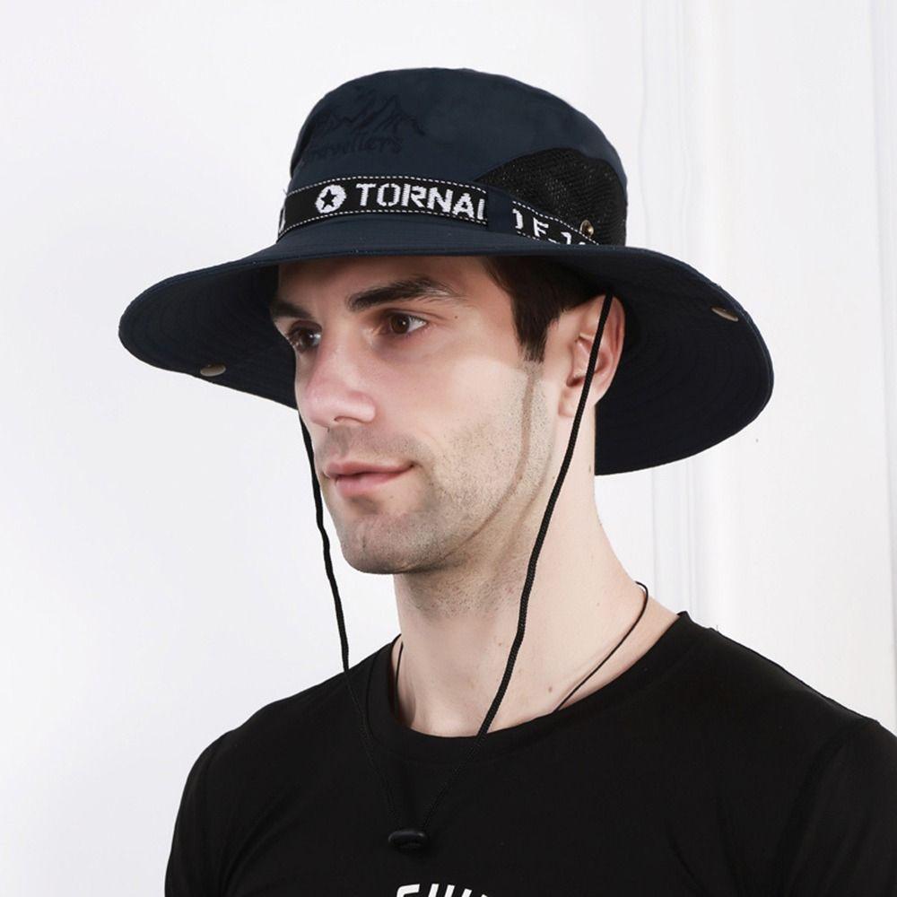 Fishing Camping Hiking Sombrero Summer Wide Brim Bucket Hat Sun Hat UV Protection Cap